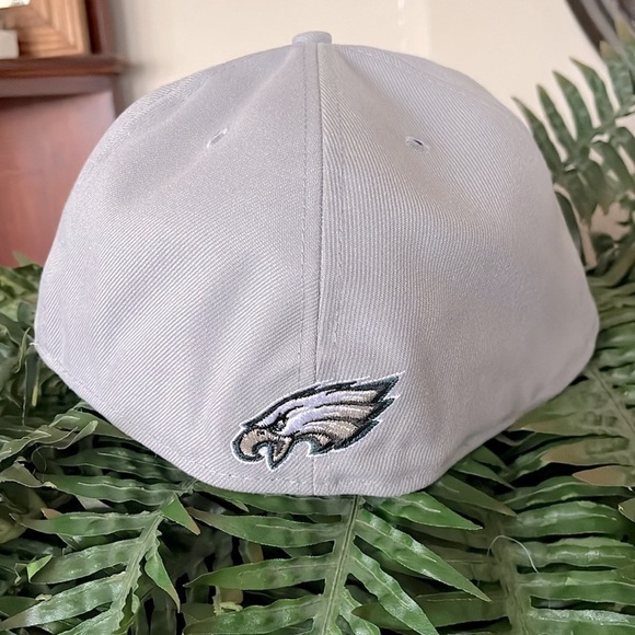 Brand New NEW ERA Philadelphia Eagles Light Gray Hat Embroidered Logo Hat NFL - Picture 9 of 15